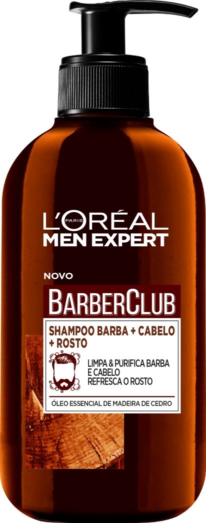 Champô Barba+Cabelo+Rosto Loreal BarberClub 200ml