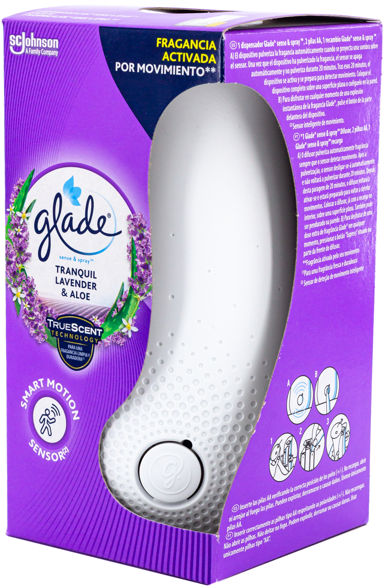 ambientador aparelho glade sense&spray 18ml