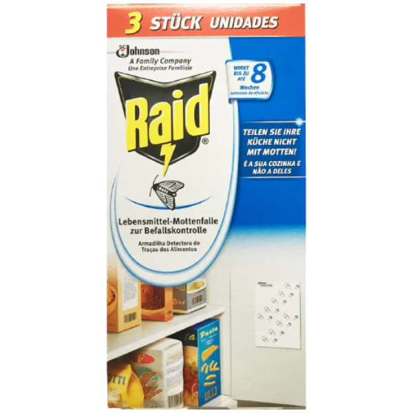 Papel anti-traças alimentos Raid 3un