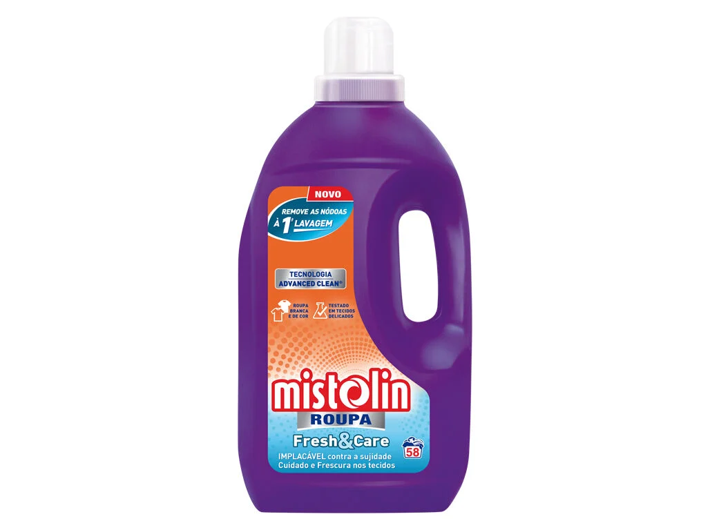 Detergente roupa Mistolin Fresh&Care 28D 2,9L