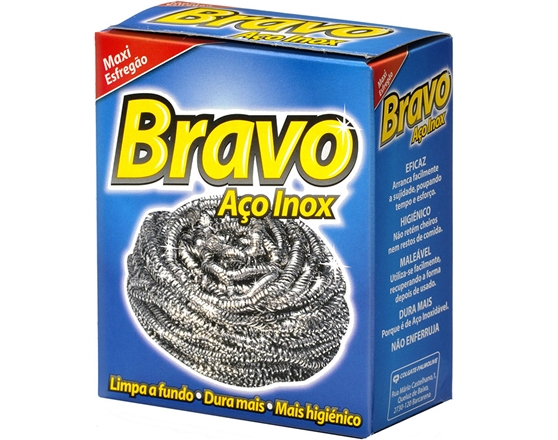 Esfregão Aço Inox Bravo 1un