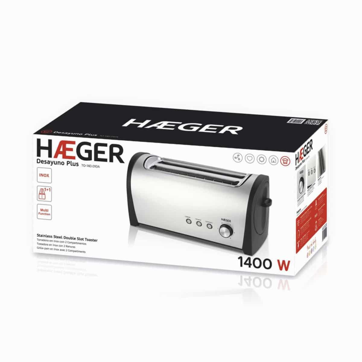 Haeger Torradeira Desayuno Plus 1400W