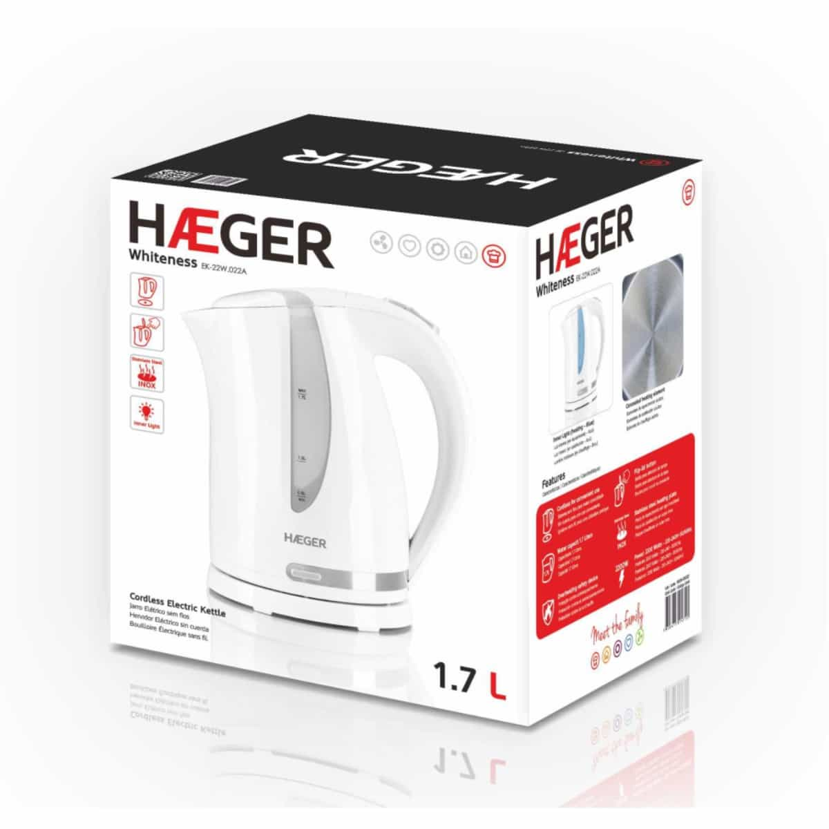 Haeger Jarro Elétrico Whiteness 1.7L 2200W