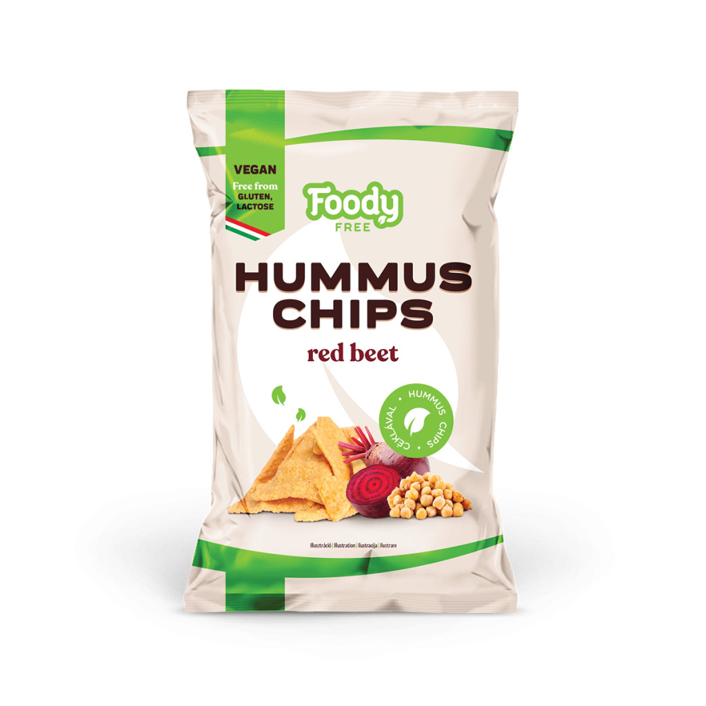Foody free hummus chips com beterraba 50g
