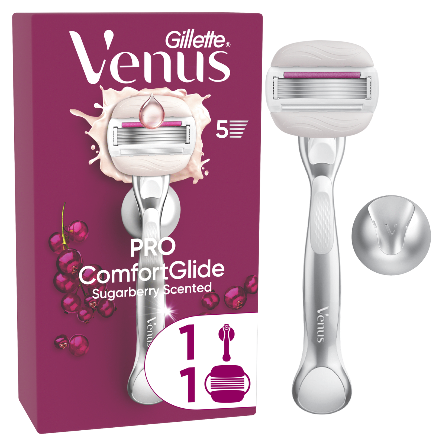 Máquina depiladora Gillette Venus ComforGlide Sugarberry Scented + 1re