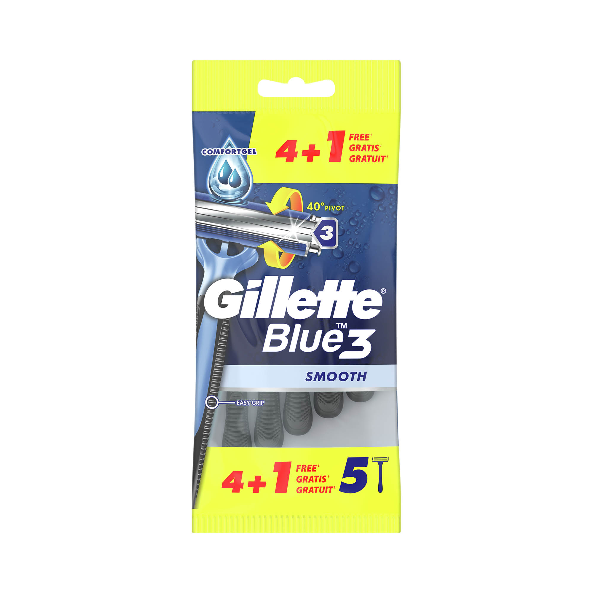 Lâminas descartáveis GIllette Blue 3 4un+1grátis