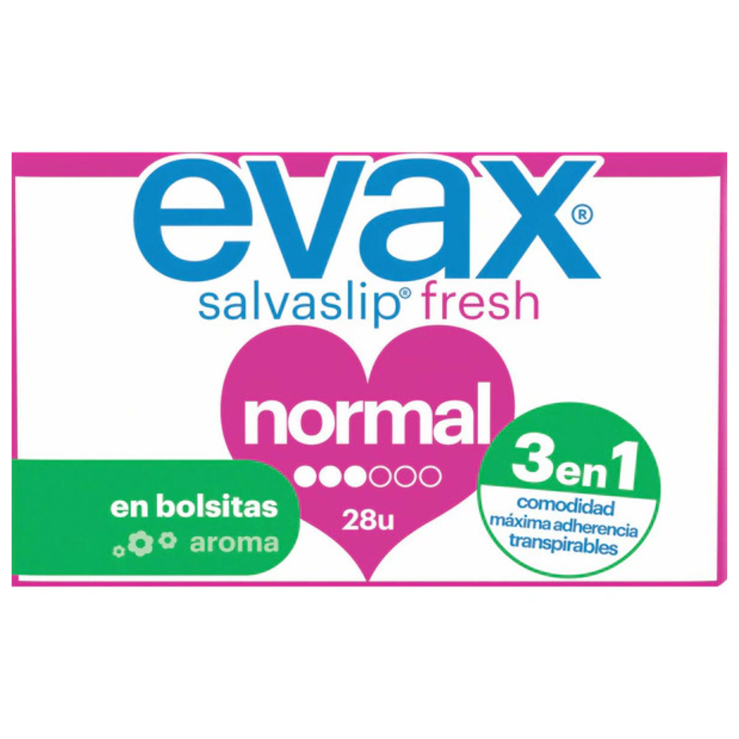 Evax Salvaslip Fresh Sanitary Pads in Normal Pouches 28 units