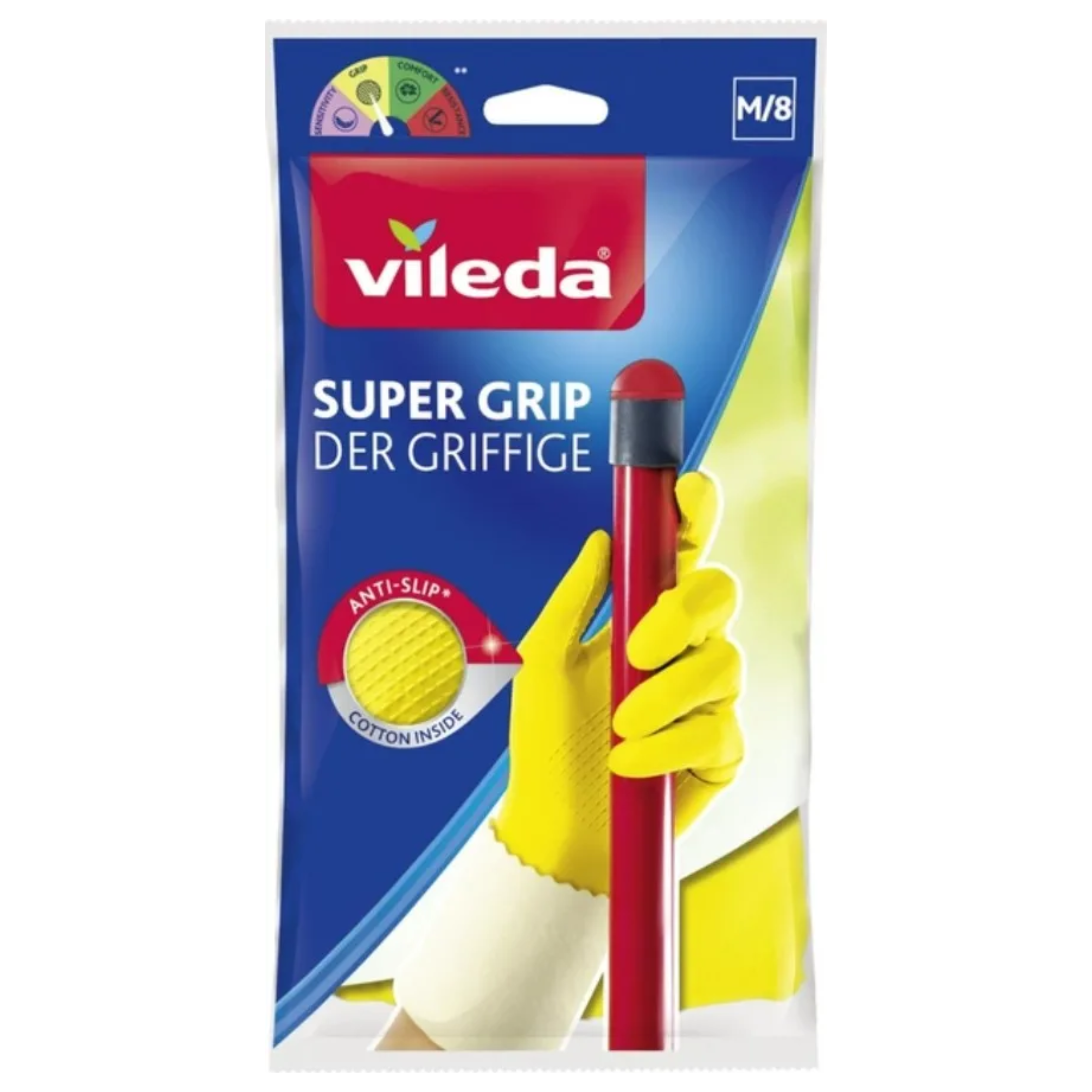 Luvas Vileda Super Grip Antiderrapante T. M