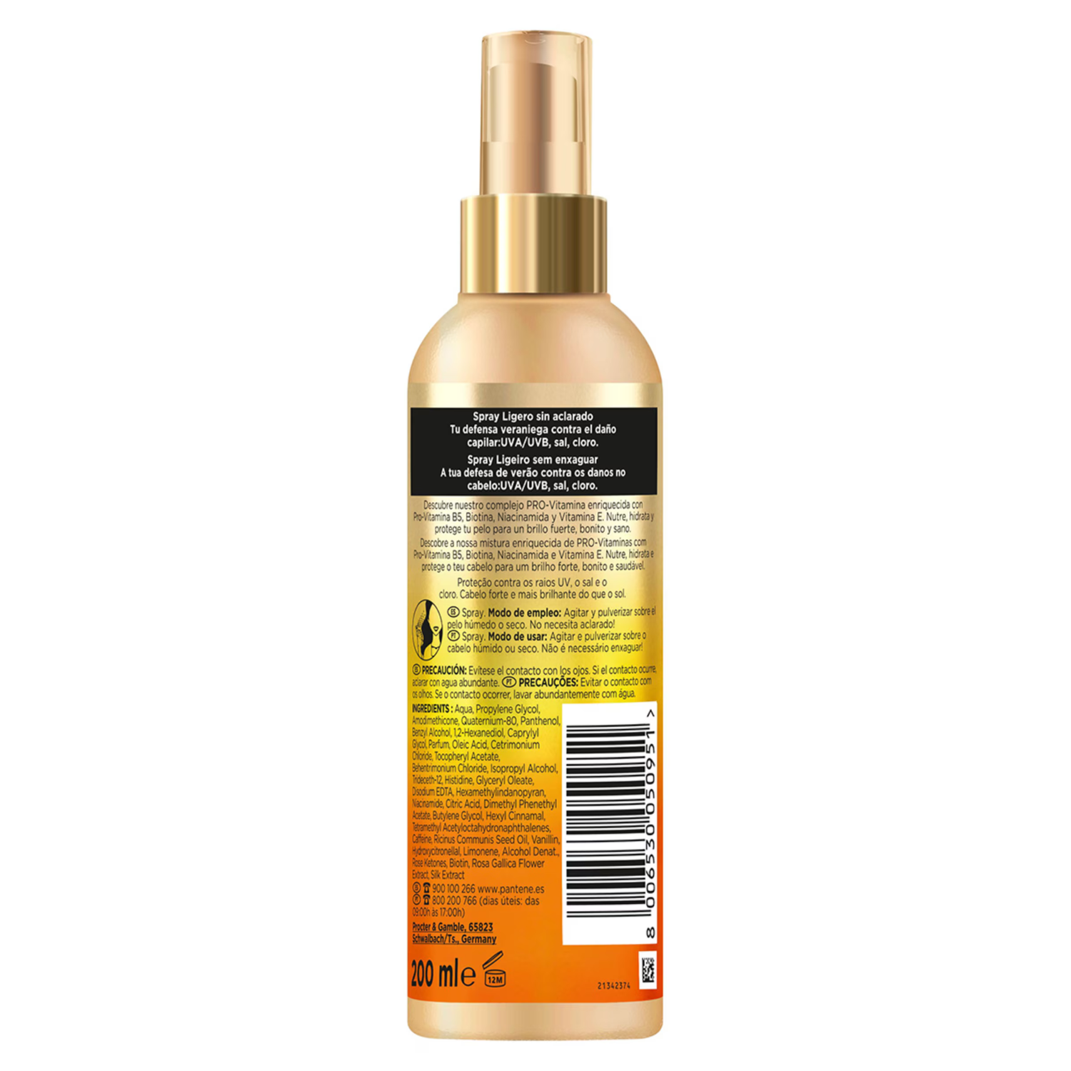 Pantene Sunkiss Glow UV Protection Hair Spray 200ml