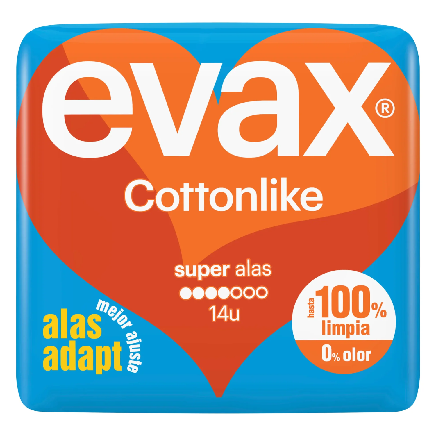 Pensos Higiênicos Evax Cottonlike super alas 14un