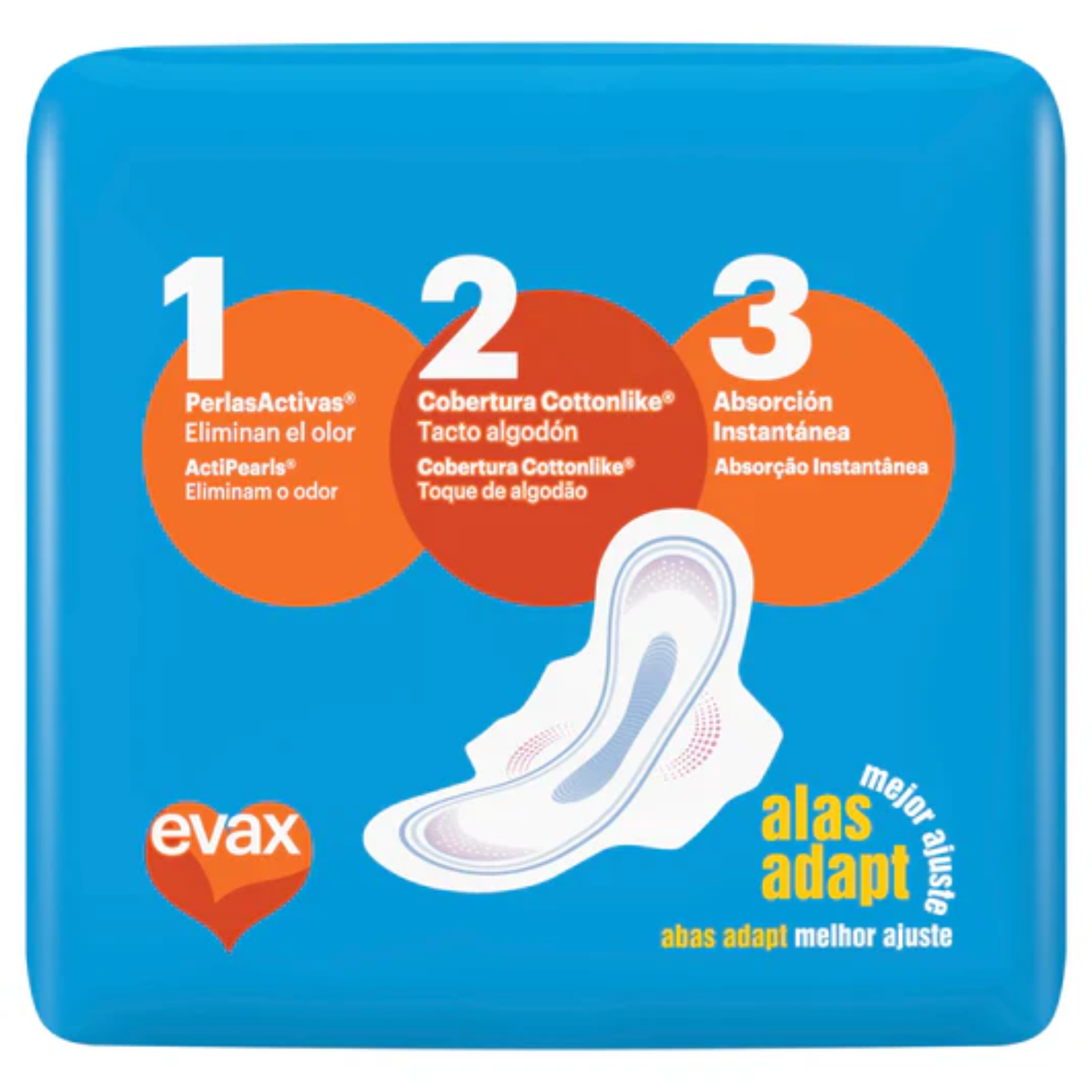 Pensos Higiênicos Evax Cottonlike super alas 14un