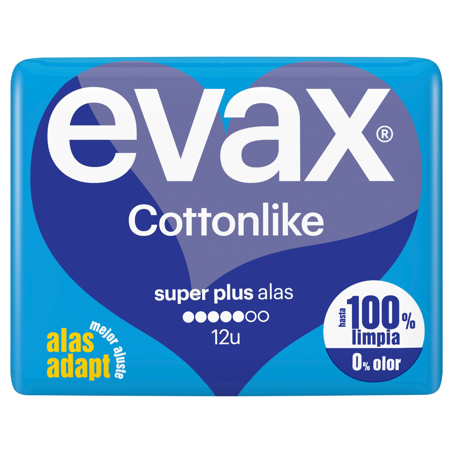 Pensos Higiênicos Evax Cottonlike Super Plus alas 12un