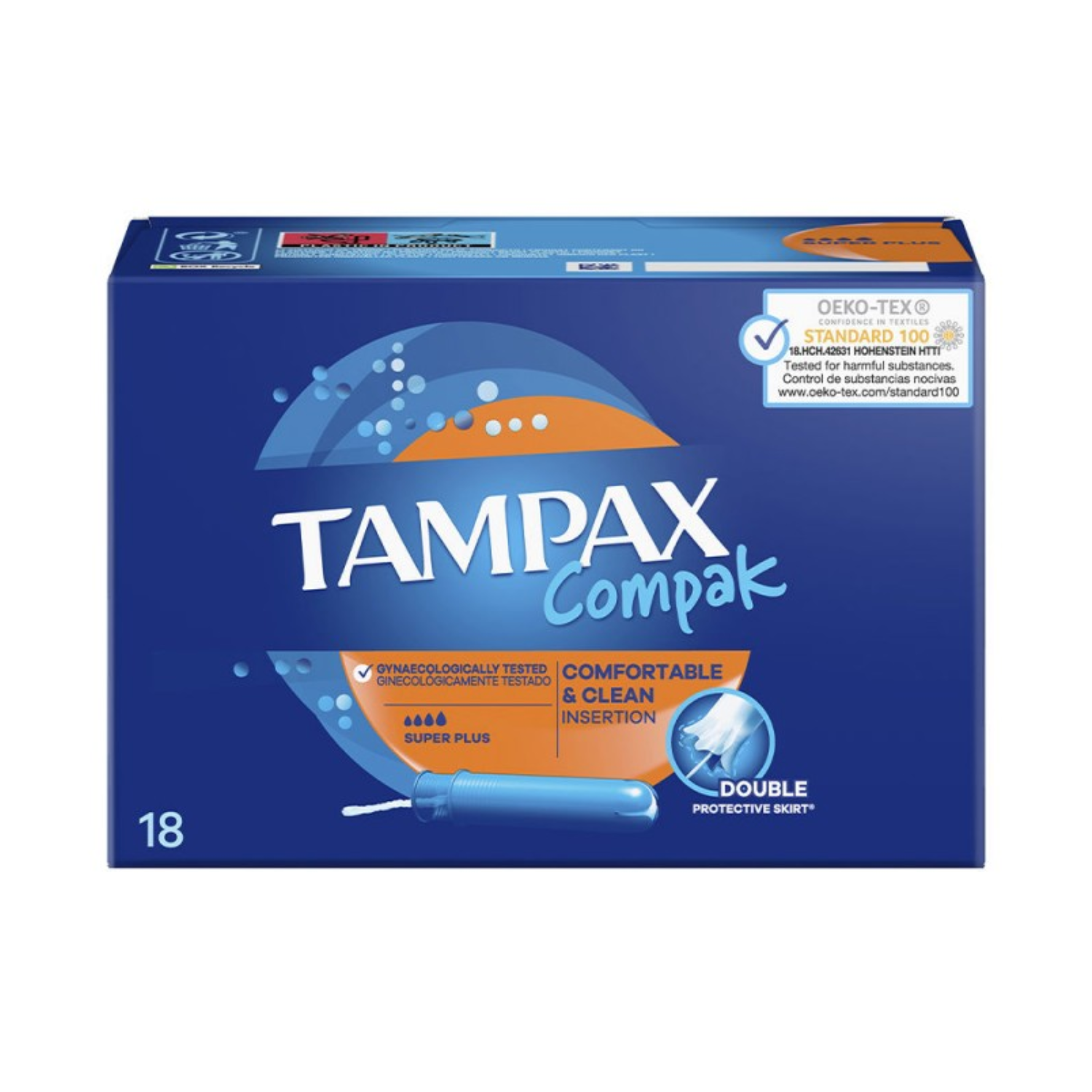 Tampões Tampax compak Super plus 18un