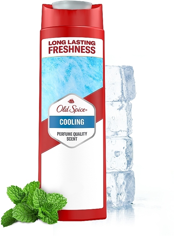 Gel de banho + Champô + Rosto 3in1 Old Spice Cooling Scent 400ml