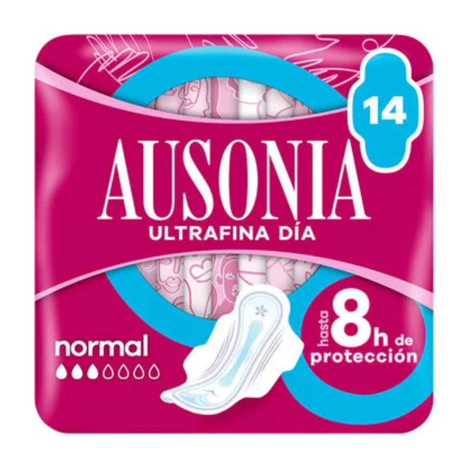 Sanitary towels Ausonia Ultrafina Alas normal 14un