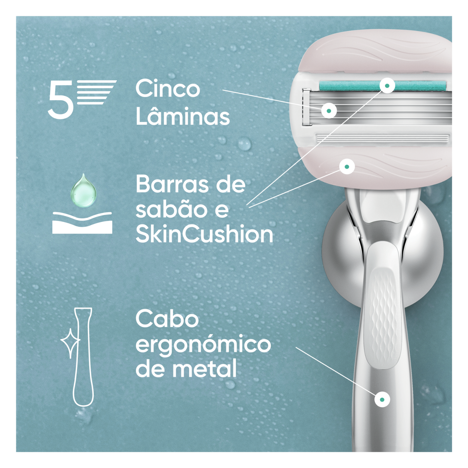 Máquina depiladora Gillette Venus Pro ComfortGlide Sensitive + 2rec