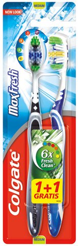 Escova de dentes Colgate Max Fresh 1un+1grátis