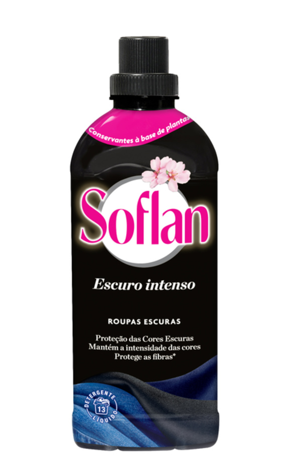 Detergente p/ roupa escura Soflan 750ml