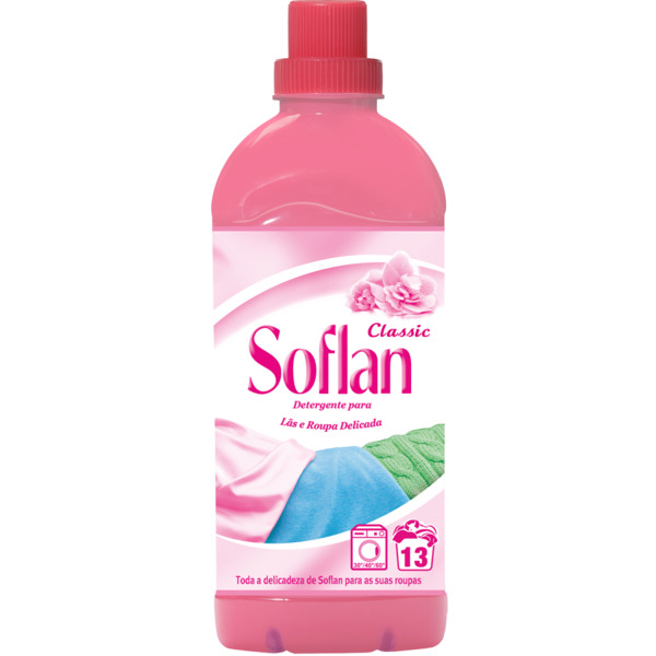 Detergente p/ roupa clássico Soflan 650ml